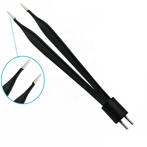 คีมคีบอเมริกันแบบไม่ติดเนื้อเยื่อ ยี่ห้อ Adson Bipolar Forceps ขนาด 12 ซม. ปลายโลหะผสมสีเงิน ใช้ซ้ำได้ สำหรับการผ่าตัดและห้ามเลือด ได้รับเครื่องหมาย CE ISO - Product Image 1