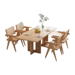 Commercial <b>Furniture</b> Restaurant Dining Set Modern <b>Japanese</b> Design Solid Wood Dining Table Set Wholesale Price - Product Image 1