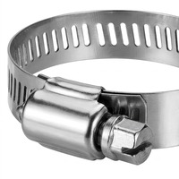 Collier de serrage à vis sans fin réglable en acier inoxydable de qualité supérieure, robuste et poli, pour tuyaux et réparation automobile, quincaillerie de fixation