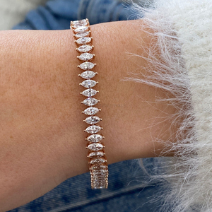 Handcrafted Lab Grown Diamond Bracelet 14K <b>Gold</b> IGI Verified 10K 18K White <b>Rose</b> Yellow <b>Gold</b> Ethical Fine Jewelry Gift - Product Image 5