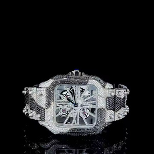 Modern Slim Quartz Watch for Men with Moissanite Diamond <b>Touch</b> Sophisticated Business Style Wristwatch - Product Image 3