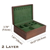 Boîte de rangement décorative de luxe en bois avec miroir pour la décoration de table, nouvelle boîte de rangement de luxe pour l'emballage de cadeaux