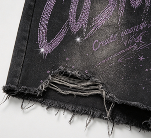 <b>Men</b> Vintage <b>Black</b> Washed 100% Cotton Quick Dry Breathable Mid Waist Frayed Raw Hem Drawstring Elastic Sweat <b>Shorts</b> Custom <b>Shorts</b> - Product Image 3