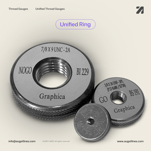 มาตรวัดแหวนเกลียวแบบรวมสาย AUX 1/4 "x 20 UNC 5/16" x 24 UNF 7/16 "X 28 UNEF 2A 2B การวัดด้ายภายนอกที่มีความแม่นยำสูง - Product Image 5