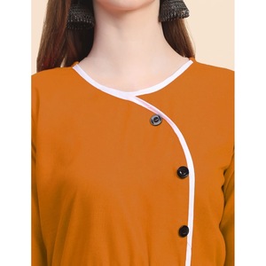 CRÉATEUR EN COTON SIMPLE UNE PIÈCE ORANGE - Product Image 1