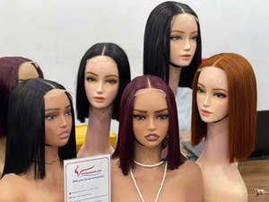 VENTE DU NOUVEL AN Perruque Bob avec fermeture en dentelle lisse, 100% cheveux humains, extensions de cheveux, différentes couleurs, haute qualité - Product Image 6