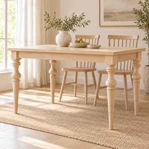 Pied de table en bois massif, support de chaise de table carré traditionnel en bois massif, installation facile, pour la maison et le bureau - Product Image 4