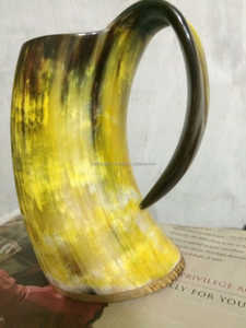 Authentic Handcrafted Viking <b>Drinking</b> Horn Mug Eco-Friendly Organic Material Custom Size Polished Carved Animal Style Available - Product Image 6