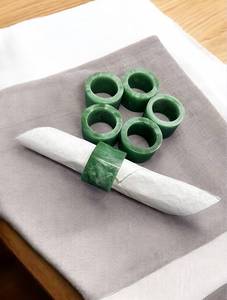 Elegant Luxury Modern Style <b>Epoxy</b> Resin and Wood Wedding Napkin Ring Eco-Friendly Customized Color Personalized Tableware - Product Image 3