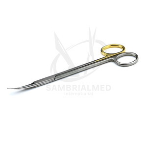 Premium Quality Sambrialmed International Kelly Scissor Supercut Tips Curved 160mm German Stainless Steel Reusable Autoclavable - Product Image 1
