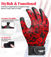 Guantes de Béisbol de Cuero Personalizables de Primera Calidad, Cierre de Gancho y Bucle, Palma Suave y Duradera, Agarre Antideslizante, Transpirables