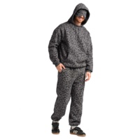 Sweat-shirt et pantalon de jogging unisexe en molleton de coton coupe-vent grande taille, style streetwear hiver, qualité supérieure, pour homme, 2-en-1, vente chaude