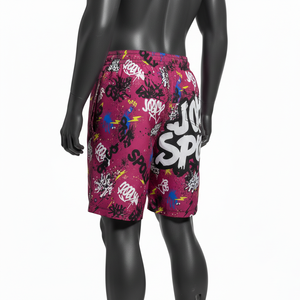 Shorts de baño para hombre, tela de poliéster premium de 140 GSM, ligeros, de secado rápido, con estampado por sublimación y logotipo personalizado. - Product Image 4