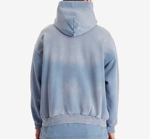 Vente en gros de sweats à capuche oversize en molleton de coton pour hommes, effet délavé soleil, logo personnalisé, collection de vêtements streetwear en gros - Product Image 4