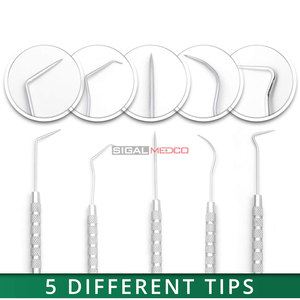 Stainless Steel Precision Probe Pick and Hook <b>Set</b> 5pcs Dissection Clay and Wax Modeling <b>Sewing</b> Dental Precision Work - Product Image 2