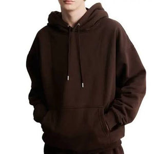 เสื้อฮู้ดดี้คลาสสิกสำหรับใส่ทุกวัน ดีไซน์ชายเสื้อแบบริบและแขนยาว - Product Image 3
