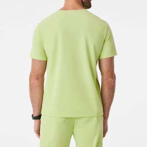 High Quality 100% Cotton Knitted Medical <b>Scrubs</b> Uniform Set Breathable Comfortable Nursing Hospital <b>Scrubs</b> - Product Image 4