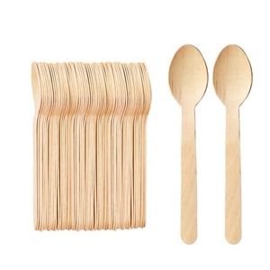 Cuchara de Madera de Abedul de Alta Calidad de 155 mm para Postres de Banquete y Servicio de Panadería y Cafetería, para Panaderías, Cafeterías y Salones de Banquete 2026 - Product Image 1