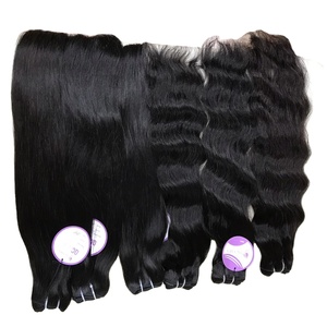 Ietnamese-Extensión de cabello para mujer, extensiones de cabello ondulado y rizado liso de color marrón, Rubio y negro - Product Image 2