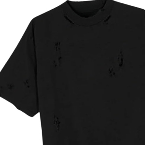 เสื้อยืดโอเวอร์ไซส์สไตล์วินเทจฟอกสีซีดขาดรุ่ย แต่งชายเสื้อแบบขาดๆ สไตล์กรันจ์ สตรีทแวร์ รับสกรีนโลโก้ ยูนิเซ็กส์ ลำลอง คุณภาพพรีเมียม - Product Image 5