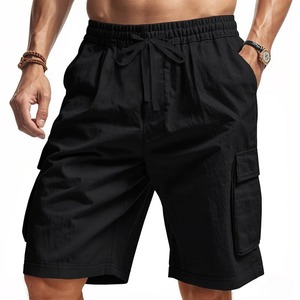 Nouveaux shorts de sport mi-longs pour hommes, amples, grande taille, multi-poches, salopette d'été confortable en polyester/nylon/spandex, idéale pour l'extérieur - Product Image 1