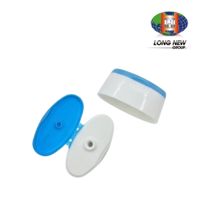 Tapa abatible ovalada de plástico OEM LONGNEW |   Tapa de Botella Cosmética Personalizada para Champú, Loción y Tubos Exprimibles - Product Image 3