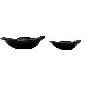 Ensemble de bols en métal noir en forme de cœur pour servir les aliments lors de fêtes, design mignon, finition mate, vaisselle durable - Product Image 2
