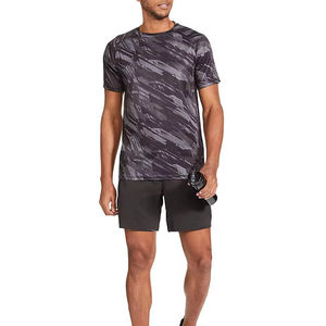 Chemises de sport pour hommes personnalisées en sublimation, de haute qualité, écologiques, à séchage rapide, imprimées, en polyester/coton, décontractées, à manches courtes, col rond - Product Image 3