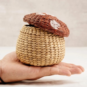 Cesta de Mimbre con Forma de Hongo Natural, Organizador Bonito, Perfecto para Guardar Juguetes en la Sala de Juegos, Cuarto de Niños y Dormitorio, Hecho a Mano en India - Product Image 6