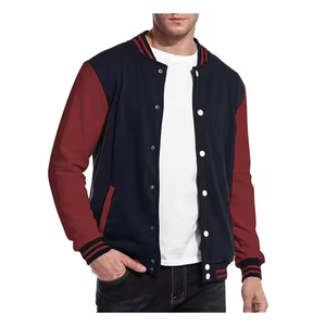 Veste de style universitaire vintage pour homme sur mesure OEM, 100% toile de laine, imperméable, séchage rapide, respirante, noire unie, fermeture à un seul bouton - Product Image 1