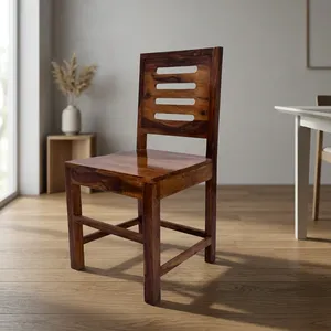 Chaise de salle à manger en bois massif, confortable, pour la maison, la cuisine, le restaurant, le café, le bureau - Product Image 3