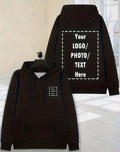 Sudadera con Capucha de Alta Calidad, 300gsm, Tejido Grueso de Poliéster/Algodón, Transpirable, Estilo Francés, Hombros Caídos, Sin Cordones, Talla Grande - Product Image 1