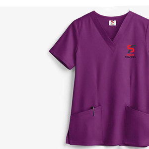 Vêtements médicaux anti-rides Solid Trader, douceur supérieure, pour techniciens de laboratoire et personnel infirmier, uniforme d'hôpital élégant - Product Image 5