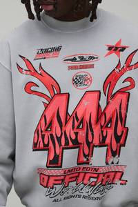 <b>Custom</b> Screen Printed Men's Sweatshirt Personalized Long Sleeve Streetwear OEM Casual Wear <b>Custom</b> Design Apparel Top Clothing - Product Image 4