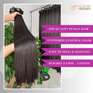 Prolongements de trame de cheveux de Vierge de couleur noire naturelle sans les fibres synthétiques aucun mélange aucun embrouillement aucun rejet - Product Image 4