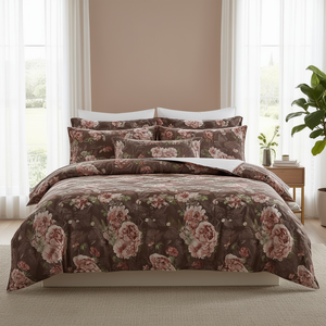 Romantic 4-Pc Cotton <b>Comforter</b> <b>Set</b> Standard Size Bedding with Stylish Features for Hotel or Home Use - Product Image 3