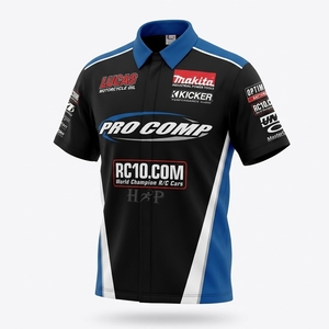 Chemises de mécaniciens personnalisées, boutonnées, manches courtes, uniforme de garage, logo brodé, vêtements de travail industriels, fabricant de chemises pour équipe de réparation. - Product Image 1
