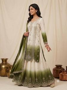THIS <b>WEDDING</b> SEASON WEAR OUR BEAUTIFUL SEQUENCE EMBROIDERED <b>TOP</b> PLAZZO WITH DUPATTA - Product Image 3
