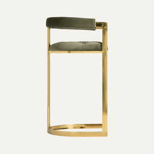 Taburete de Bar Moderno de Lujo con Estructura Metálica para Mobiliario Comercial - Product Image 3