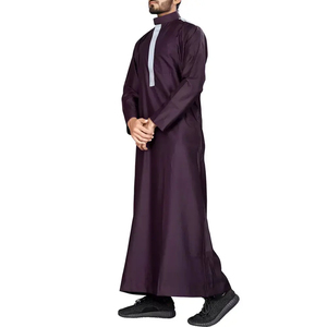 High Quality Material Haramain <b>Men</b> Islamic Clothing Saudi Muslim Jalabya <b>Thobe</b> Dupattas Solid Embroidery Ramadan Prayer Dubai - Product Image 2