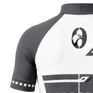 Maillot de Ciclismo de Manga Corta Gris Carbón y Blanco con Cremallera Completa, de Secado Rápido y Transpirable, para Bicicleta de Carretera, Ropa Deportiva de Alto Rendimiento para Entrenamiento - Product Image 4