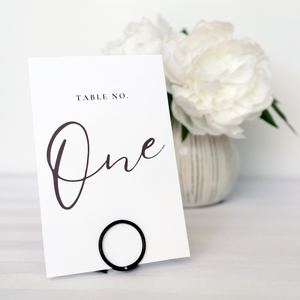 Circle Wire <b>Table</b> Number Holder: Minimalist Wedding Decor - Product Image 1