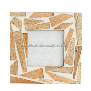 Handmade Custom-Size Metal <b>Picture</b> <b>Frame</b> White Resin Wood Inlay High Quality Home Decorative Photo <b>Frame</b> Featuring Custom Logo - Product Image 3