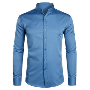 Chemise habillée blanche pour homme, coupe ajustée, manches longues, boutonnée, formelle, décontractée, pour le bureau, mariage, fête, classique, élégante - Product Image 3