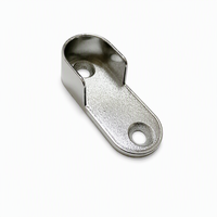 Support de tube de penderie LESLIE en alliage de zinc robuste avec design non amovible pour tube ovale de 15x30mm