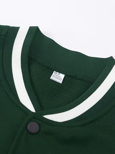 <b>Men</b>’s Classic Letterman Varsity <b>Jacket</b> | <b>Lightweight</b> Cotton Fleece Bomber Coat | Casual Breathable Sportswear Outerwear - Product Image 5