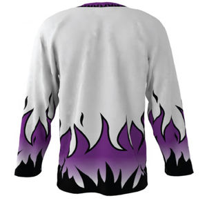 Pedido en Lote Pequeño, Alta Calidad, Personalizado para Equipos, Fabricación Profesional, Sublimación Completa, 100% Poliéster, Antibacteriano, Cuello en V, Camiseta de Hockey sobre Hielo - Product Image 2