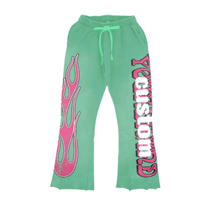 Nouvelle conception, survêtement unisexe de haute qualité 400 g/m², respirant, avec sweat à capuche imprimé sur mesure et pantalon évasé superposé - Product Image 3