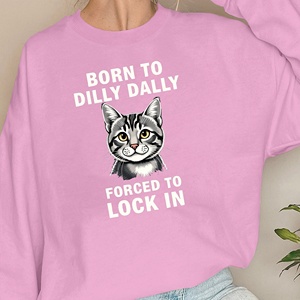 Born to Dilly Dally Sweats décontractés pour femmes Tissu tricoté imprimé - Product Image 2