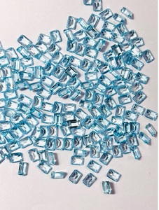 Topacio Azul Cielo Natural Octogonal 3X5MM 10X14MM Gema Facetada |   Topacio Suelto Tratado Térmicamente de Calidad AAA |   Anillo de Piedra |   Pendientes - Product Image 4